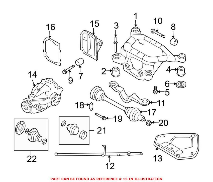 BMW Differential Cover - Rear (Auto Trans) 33117512980